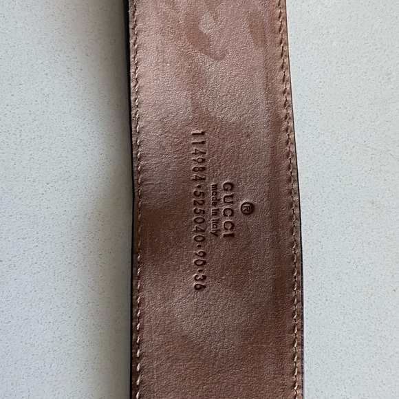 Gucci Canvas&Leather Interlocking G Buckle Belt - Picture 4 of 5